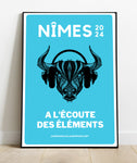 Affiche Nîmes "A l'écoute des éléments" 4