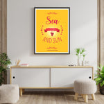 Affiche  "Sea cep and sun jaune"