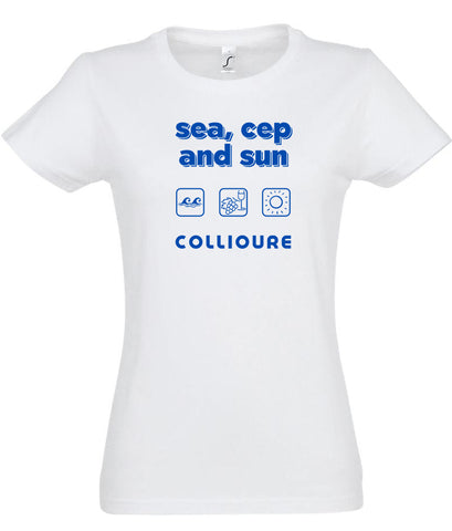 Tee-shirt femme "Sea cep and sun""