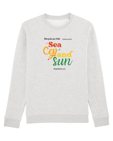 Sweat col rond unisexe Banyuls "Sea ceps and sun"