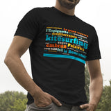 T-shirt noir "Kitesurf en mots""