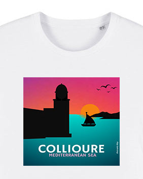 T-shirt  Collioure  "Mediterranean sea"