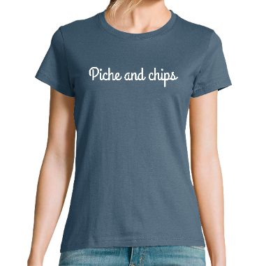 Tee-shirt femme "Piche and chips"