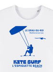 T-shirt Kite surf Le Grau-du-Roi logo bleu
